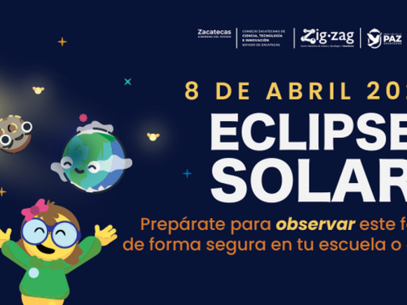 Eclipse en Zacatecas al 97%. Instan a una observación segura.