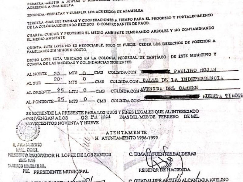 Edil de Miahuatlán cobra constancias de terrenos comunales y ejido