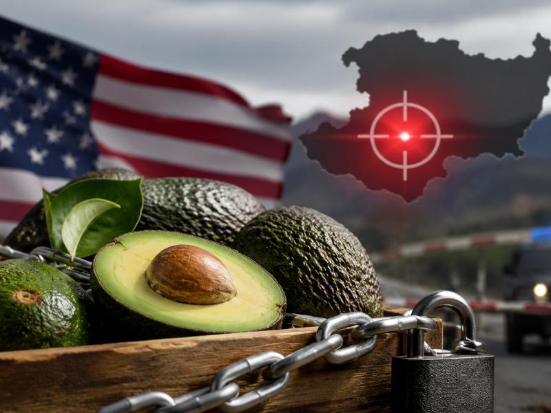 EE.UU. deja de importar aguacate mexicano por alerta de seguridad en Michoacán