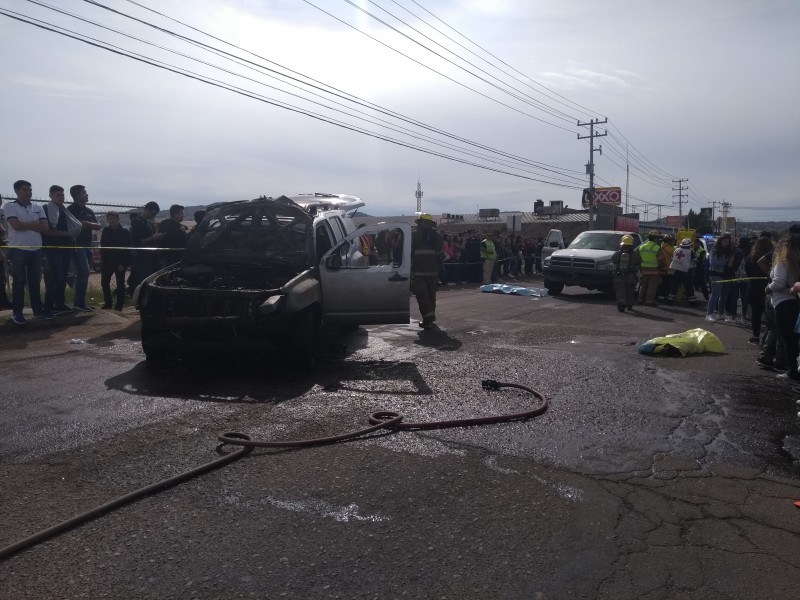 Efectúan simulacro de accidente automovilístico