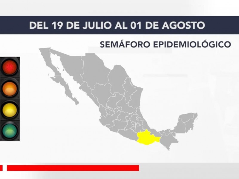 Ejecutivo estatal determina regreso de Oaxaca a semáforo amarillo