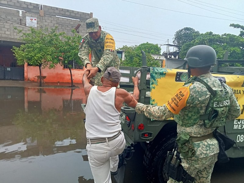 Ejército despliega patrullajes tras lluvias en zona conurbada