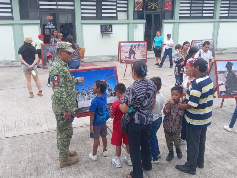 Ejército Mexicano organiza exposición militar y actividades recreativas en Tuxpan