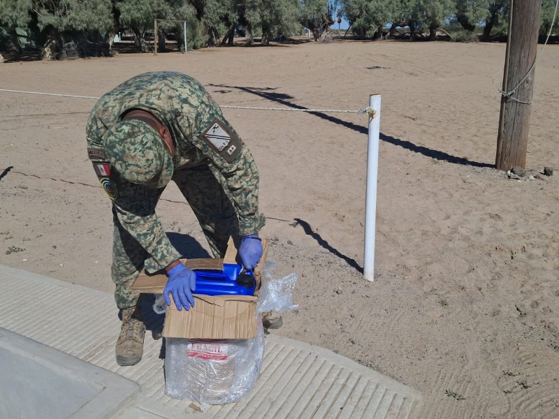 Ejército Mexicano y Guardia Nacional aseguran químicos para la elaboración de drogas