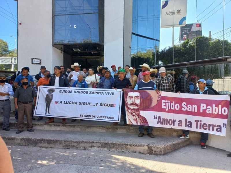 Ejidatarios de Peña Colorada se manifestaron en SEDESU