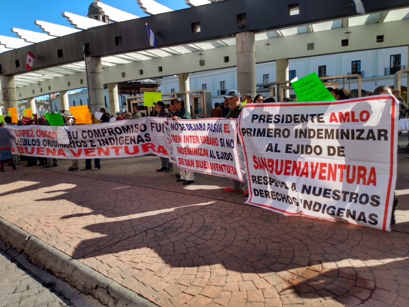 Ejidatarios de San Buenaventura exigen pago de indemnizaciones