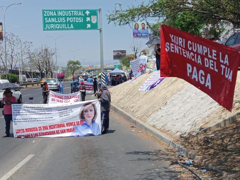 Ejidatarios de San Pablo bloquean B Quintana