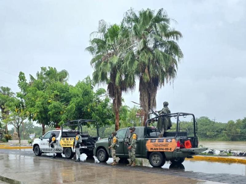 Ejército mantiene activo el Plan DN-III-E ante lluvias en Tuxpan