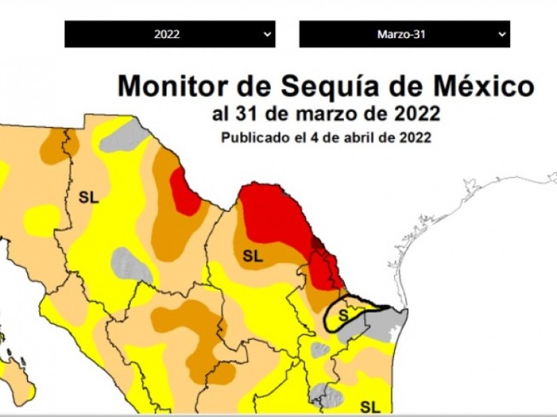 El 100% del territorio sonorense con sequia