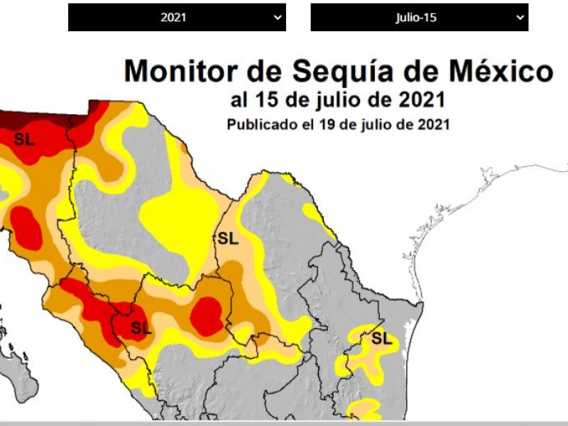 El 97% del territorio sonorense se mantiene con sequía