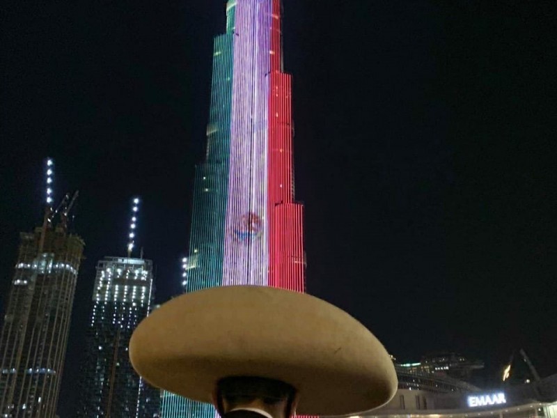 El Burj Khalifa de Dubai festeja la independencia de México