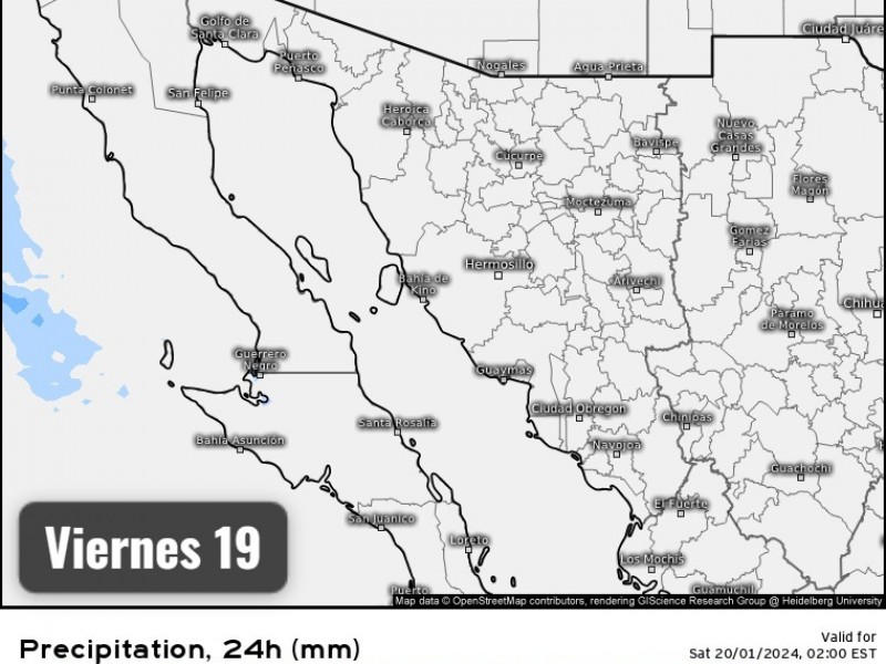 El clima para este viernes sera de 26°C