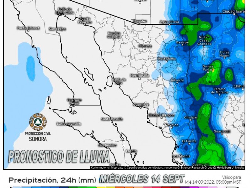 El clima para Sonora este miércoles