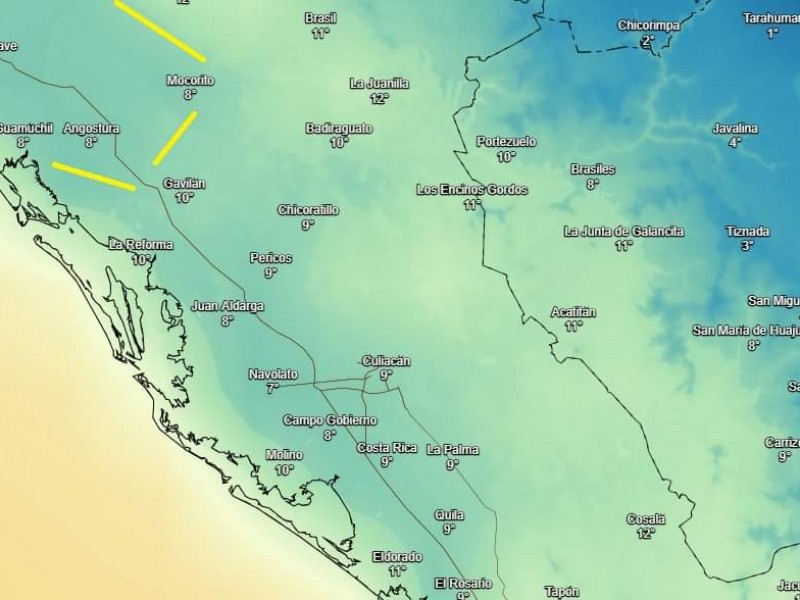 El norte, la zona más fría en Sinaloa