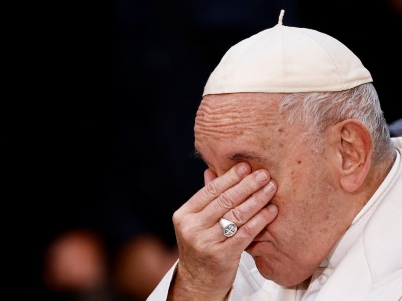 El Papa Francisco llora al hablar sobre Ucrania
