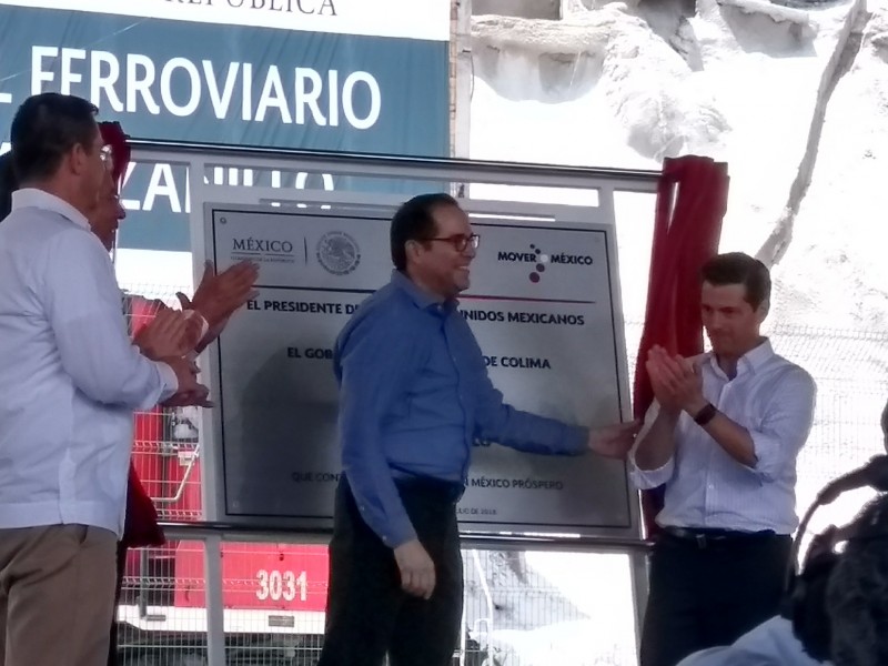 El presidente Enrique Peña inaugura el túnel ferroviario