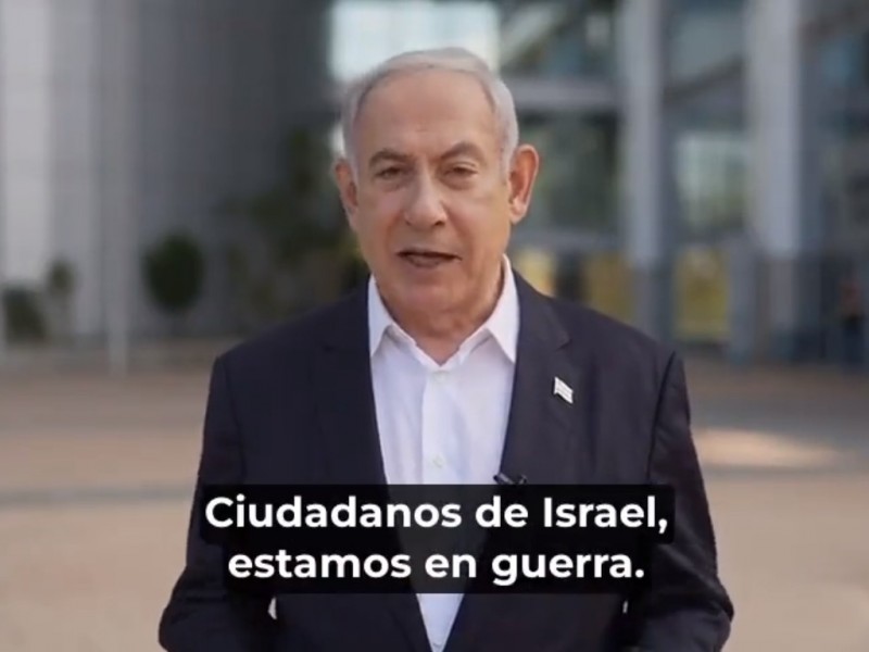 El Primer Ministro de Israel Benjamín Netanyahu: estamos en guerra