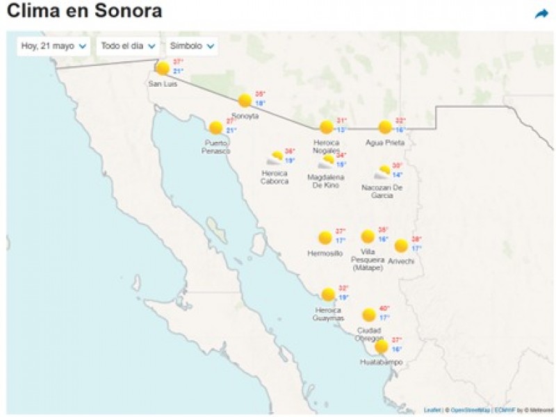 El pronóstico del tiempo para este domingo