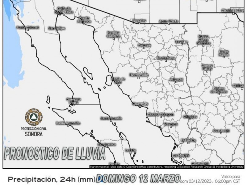 El próximo miércoles ingresará nuevo frente frío a Sonora