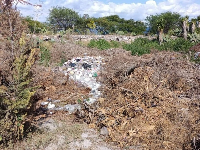 El Riego: utilizado para acumular residuos de podas y basura