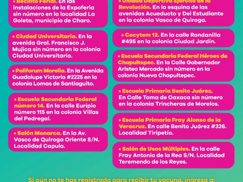 El sábado iniciará la vacunación contra covid-19 en Morelia