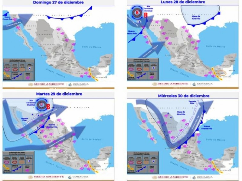 El SMN preve bajas temperaturas en municipios de Sinaloa