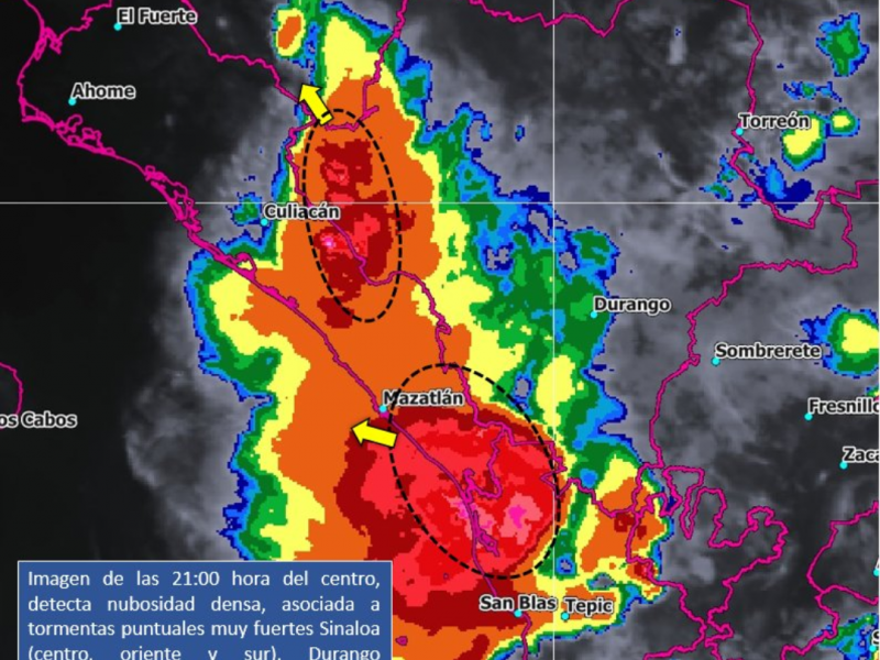 El SMN pronostica fuertes lluvias para Sinaloa.