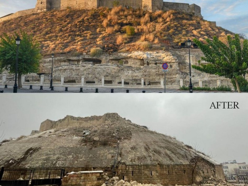 El terremoto de Turquía derrumba el castillo de Gaziantep