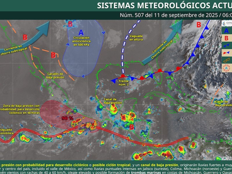 El valle de Toluca tiene 80% de probabilidad de lluvias