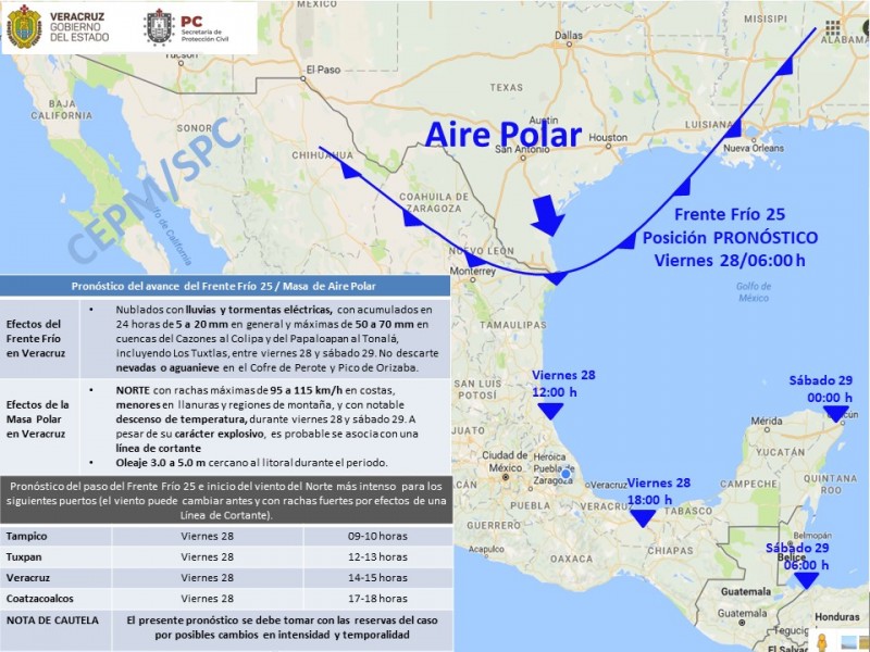 El viernes, Norte explosivo en Veracruz