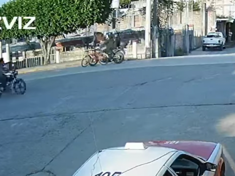 Elemento de SSP atropella a ciclista en Misantla