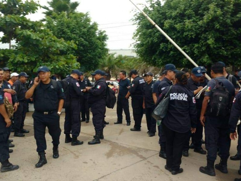 Elementos de SSP Municipal inician paro en Tuxtla