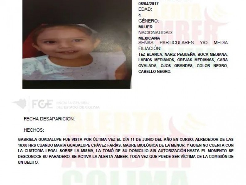 Emiten Alerta Amber por Desaparición de Gabriela Guadalupe Bolaños