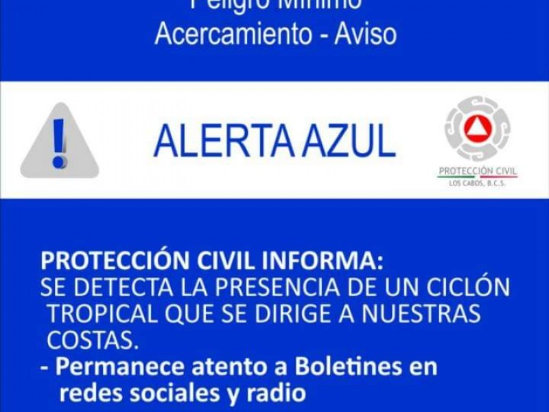 Emiten alerta azul