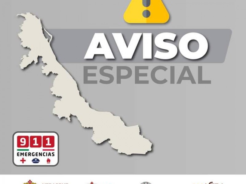 Emiten Aviso Especial por temporal lluvioso