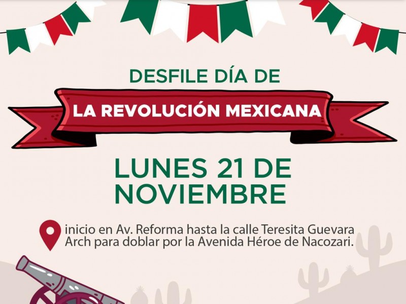 Empalme listo para desfile del aniversario de la Revolución Mexicana