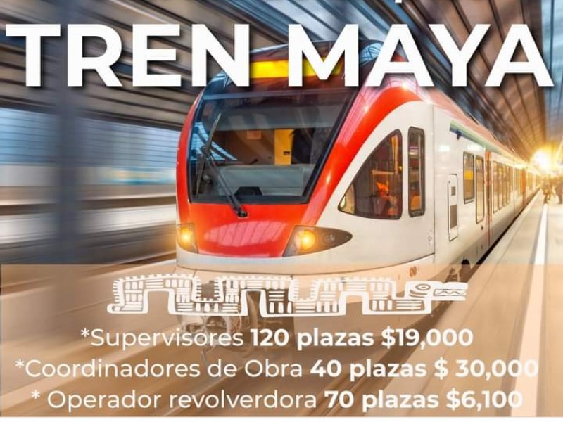 Empleos y derrama económica por tren Maya no se percibe