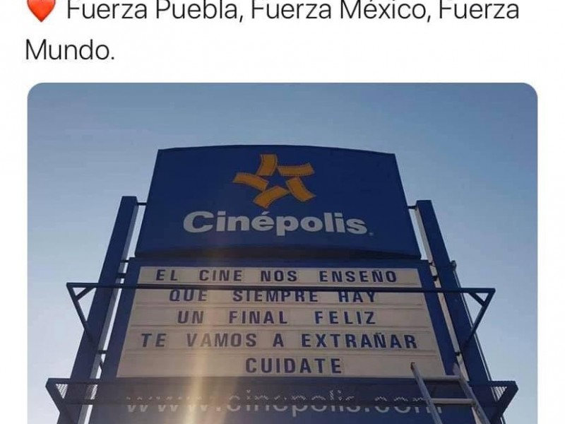 Empresa de cine se viraliza con frase ante COVID-19