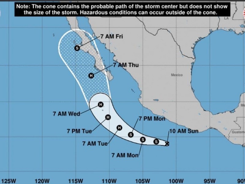 En alerta BCS por la depresión tropical 12-E