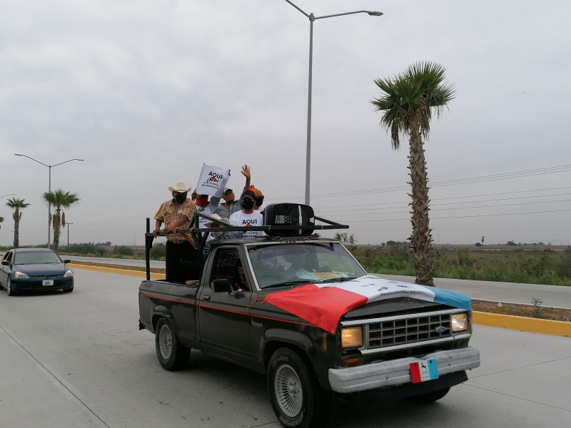 En caravana protestan contra la planta de amoníaco