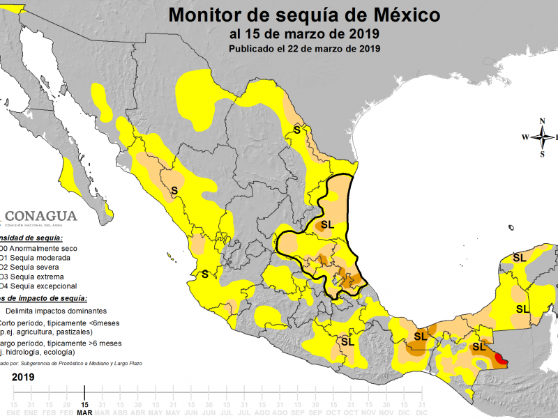 En Chiapas tres municipios presentan sequía extrema