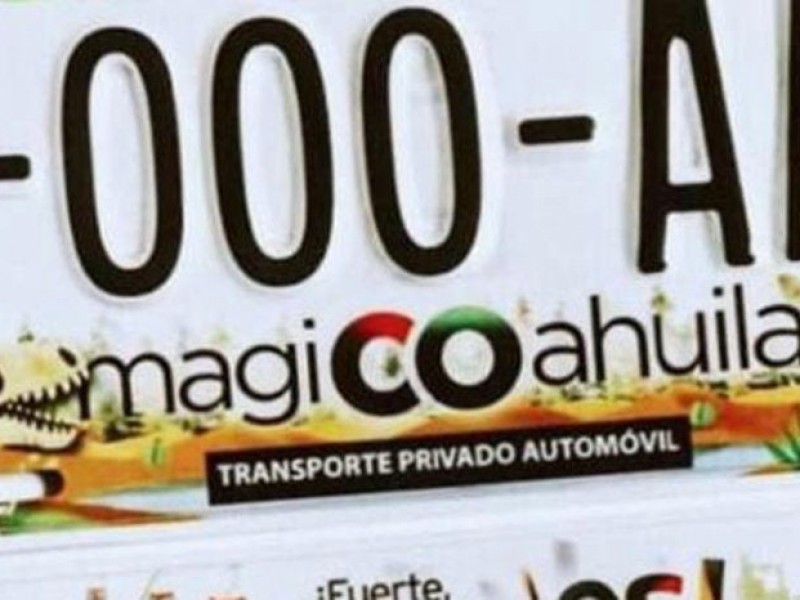 En Coahuila placas tendrán vigencia de 4 años