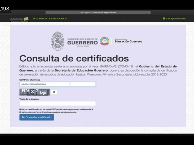 En esta página puedes consultar el certificado del nivel básico