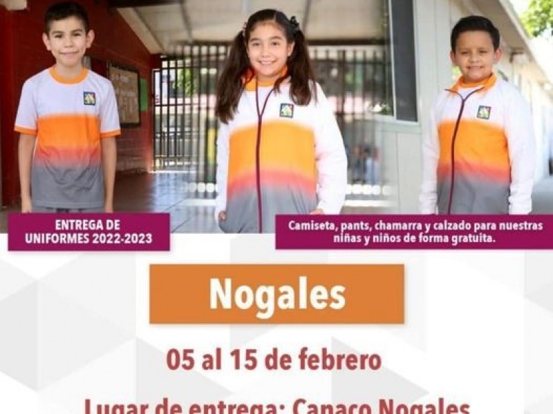 En febrero entrega de uniformes a alumnos de educación básica