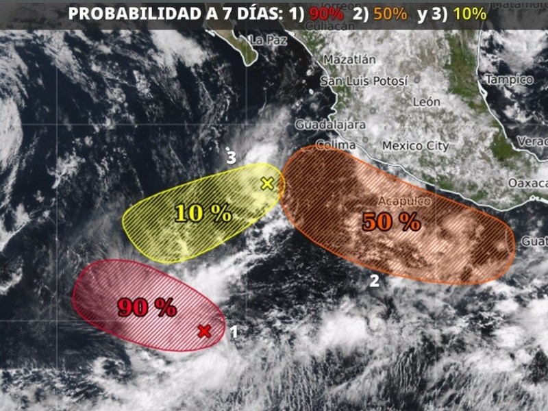 En formación otro ciclón tropical frente a costas de Colima y Jalisco