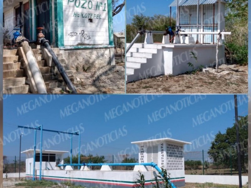 En funcionamiento dos pozos de agua en San Pedro Huilotepec