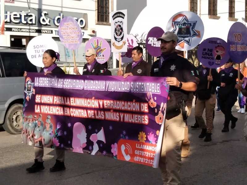 En Guasave realizan marcha contra la violencia de género