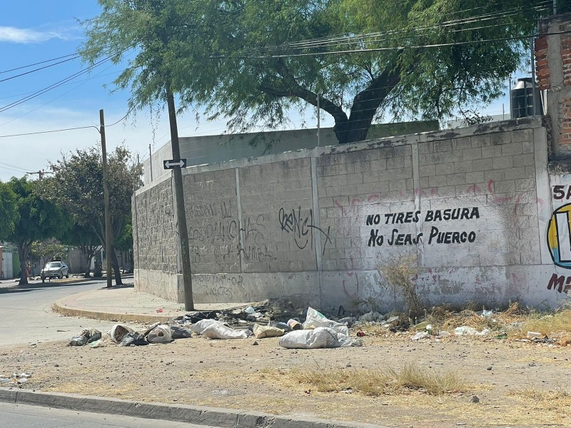 En la calle Guty existe exceso de basura