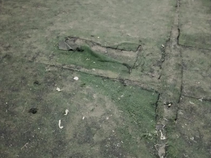 En mal estado canchas fraccionamiento Santa María