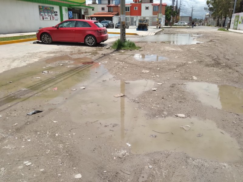En malas condiciones calle en colonia Vicente Guerrero